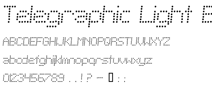 Telegraphic Light Bold Italic font